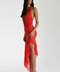 Natalie Rolt Hailey Midi Dress - 8 / Tangerine - Dresses