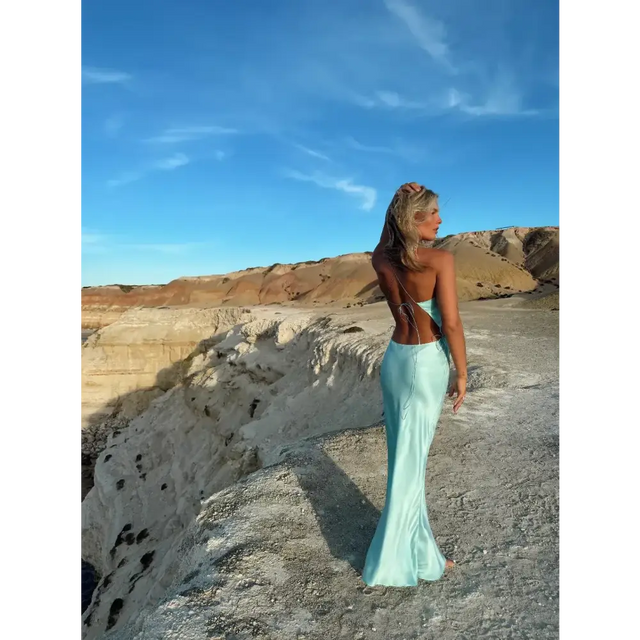 Natalie Rolt Iris Gown in Turquoise Size AU 8 - 8 / Blue - Dresses