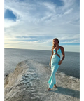 Natalie Rolt Iris Gown in Turquoise Size AU 8 - 8 / Blue - Dresses