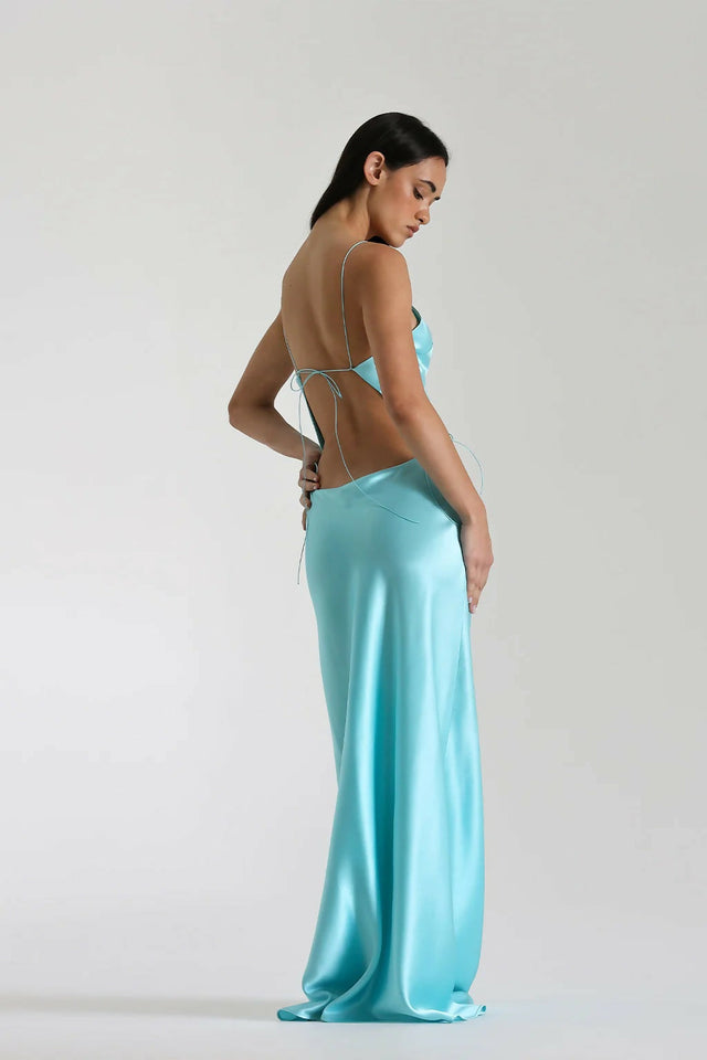 Natalie Rolt Iris Gown Turquoise Size 6 & 8 - Dresses