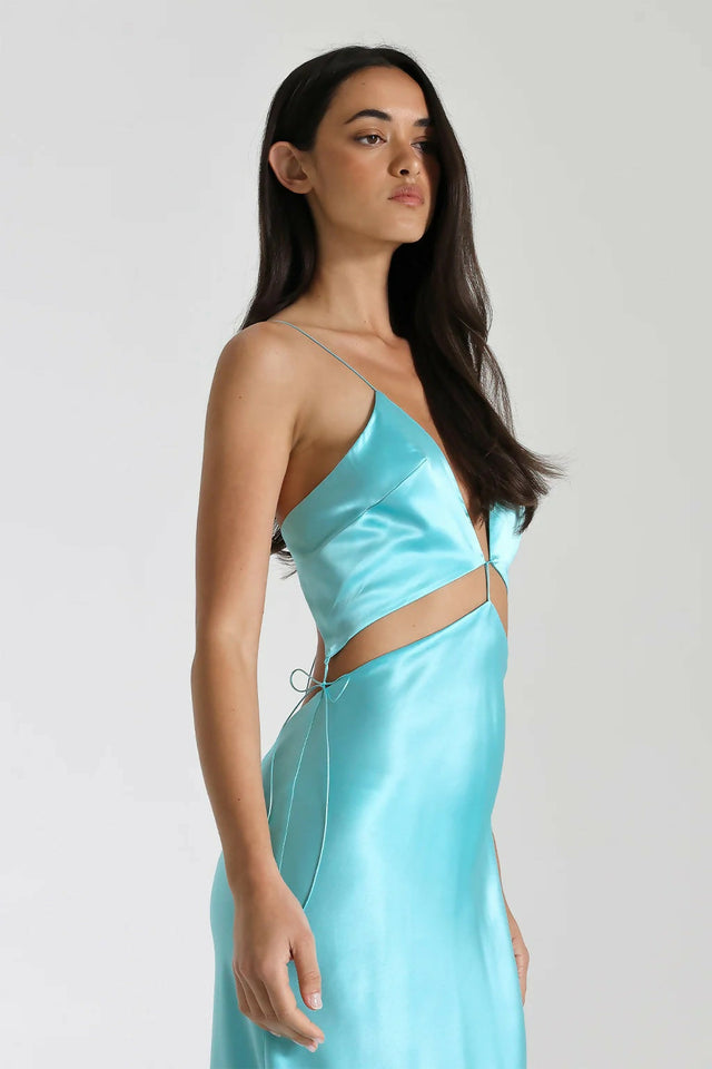 Natalie Rolt Iris Gown Turquoise Size 6 & 8 - Dresses