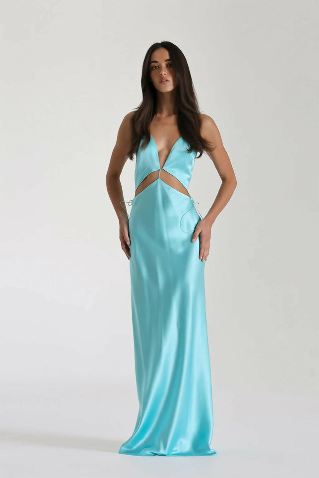 Natalie Rolt Iris Gown Turquoise Size 6 & 8 - Dresses
