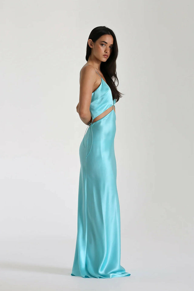 Natalie Rolt Iris Gown Turquoise Size 6 & 8 - Dresses