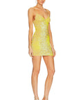 Natalie Rolt Josie Sequin Mini Dress - 8 / Yellow - Dresses