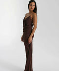 Natalie Rolt Magnolia Gown - 6 / Brown - Dresses