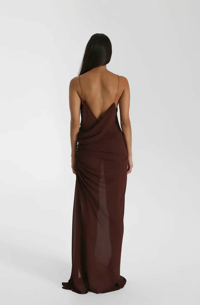 Natalie Rolt Magnolia Gown - 6 / Brown - Dresses