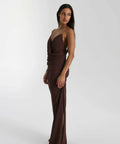 Natalie Rolt Magnolia Gown in Espresso - 6 / Red - Dresses