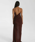 Natalie Rolt Magnolia Gown in Espresso - 6 / Red - Dresses