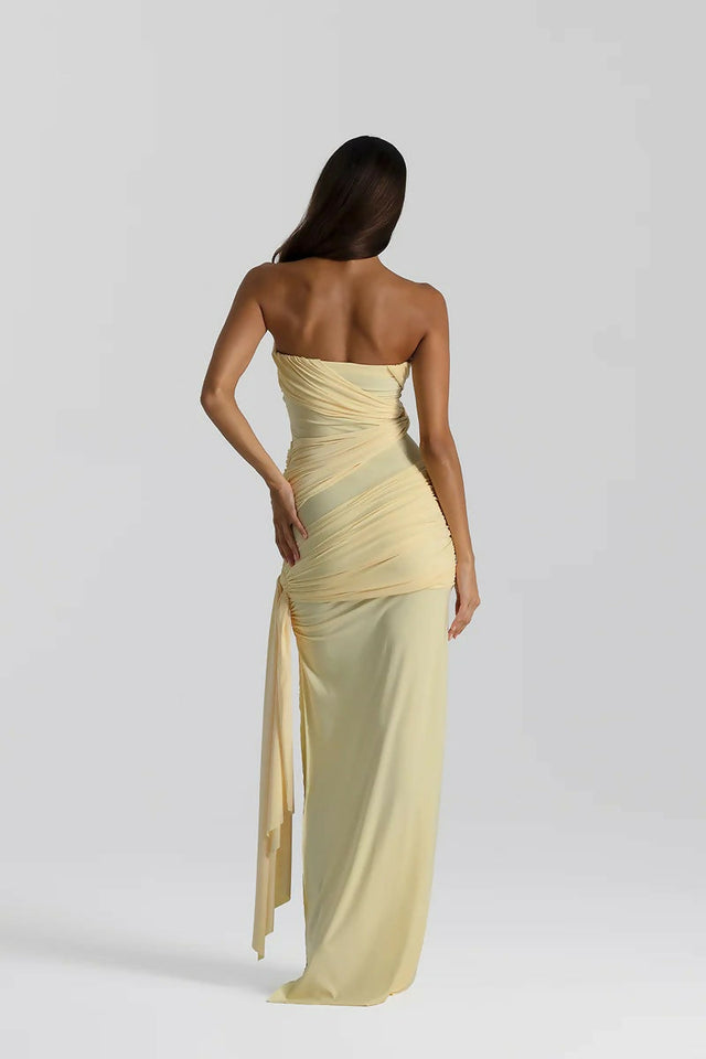 Natalie Rolt Miranda Gown in Lemon - 8 / Yellow - Dresses