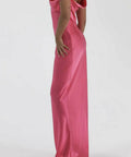 Natalie Rolt Monica Silk Gown in Neon Pink - 8 / Neon Pink - Dresses