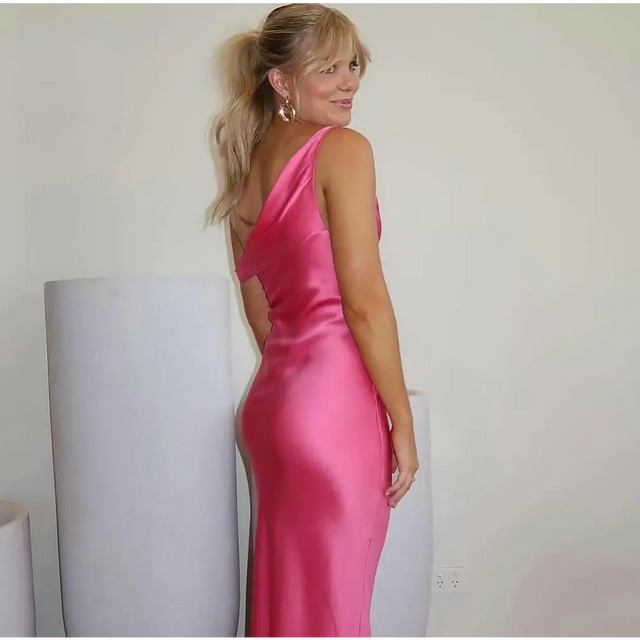 Natalie Rolt ‘Monika’ Fuchsia Satin Gown - 1 (XS) / Pink - Dresses
