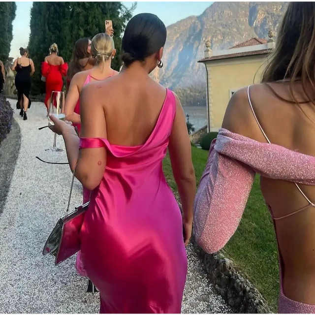 Natalie Rolt ‘Monika’ Fuchsia Satin Gown - 1 (XS) / Pink - Dresses