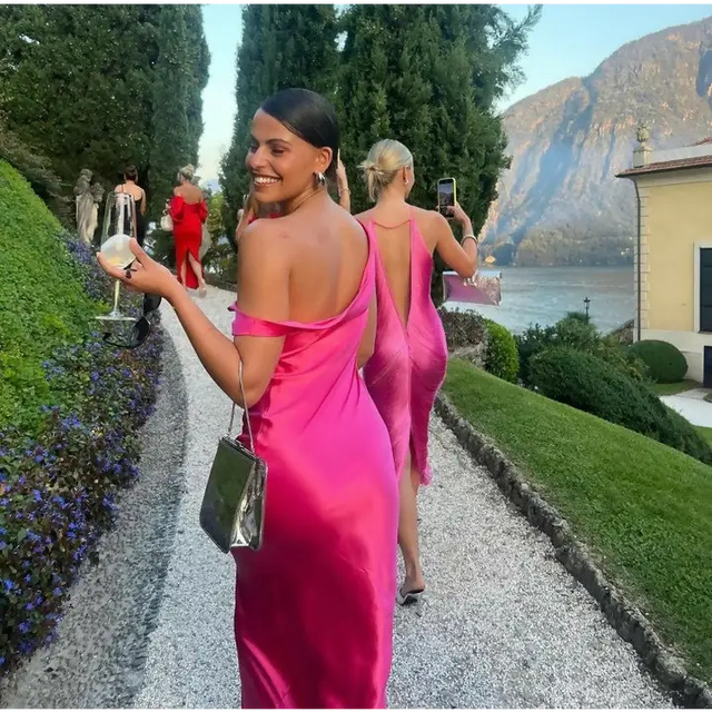 Natalie Rolt Monika Gown - 6 / Pink - Dresses