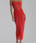 Natalie Rolt Naomi Midi Dress - 8 / Tangerine - Dresses