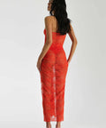 Natalie Rolt Naomi Midi Dress - 8 / Tangerine - Dresses