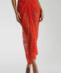 Natalie Rolt Naomi Midi Dress - 8 / Tangerine - Dresses