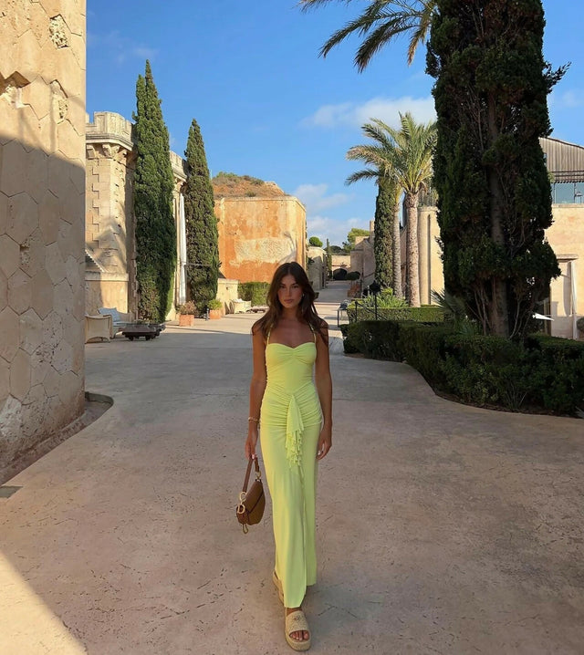 Natalie Rolt Shontae Gown Citron - 6 / Yellow - Dresses