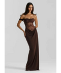 Natalie Rolt Sloane Dress - 8 / Brown - Dresses