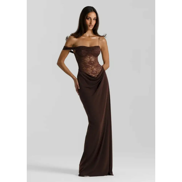 Natalie Rolt Sloane Dress - 8 / Brown - Dresses