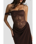 Natalie Rolt Sloane Dress - 8 / Brown - Dresses