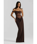 Natalie Rolt Sloane Dress Espresso Size 8 - 8 / Brown - Dresses