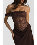 Natalie Rolt Sloane Dress Espresso Size 8 - 8 / Brown - Dresses