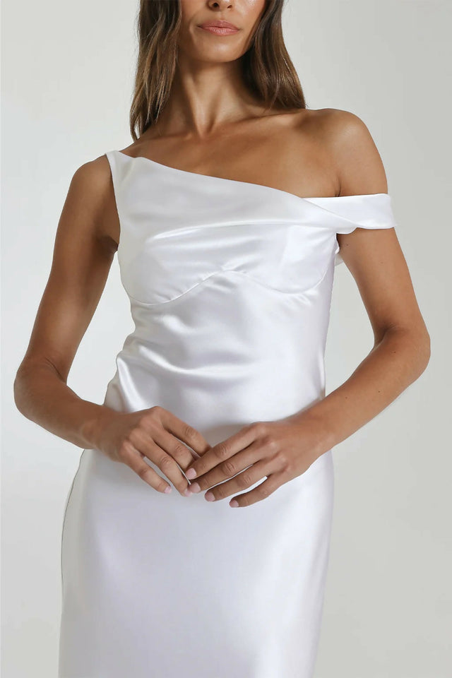 Natalie Rolt White Monika Gown - 8 / White - Dresses