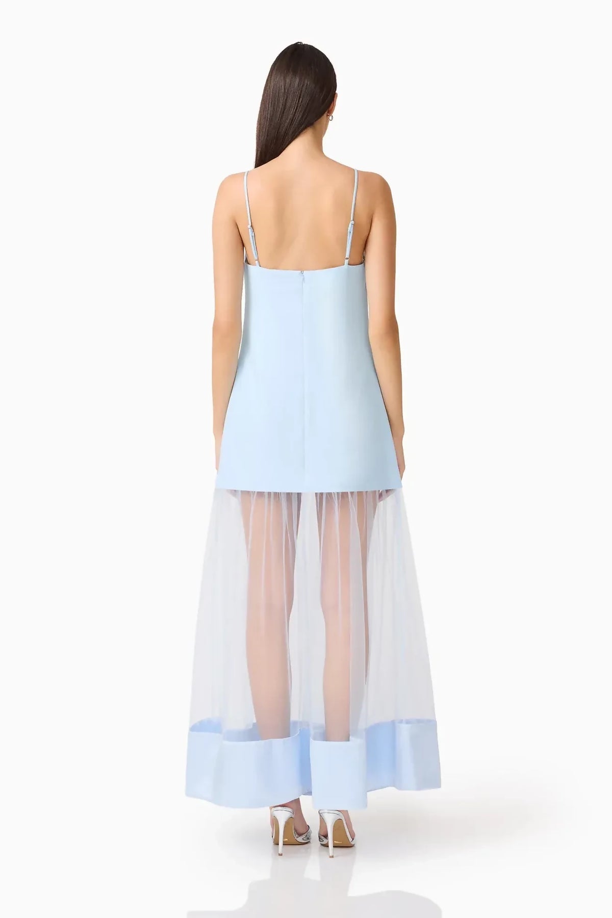 Elliatt Reina Applique Gown in Sky Blue – view 3
