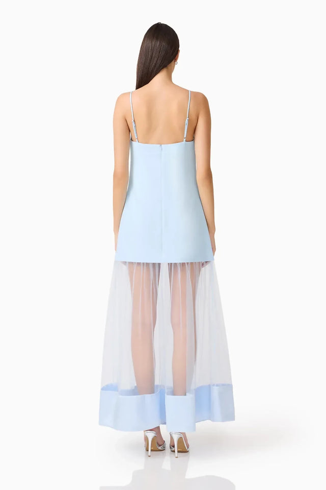 Elliatt Reina Applique Gown in Sky Blue