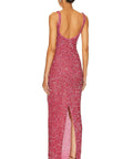 NBD Jahnvi Pink Glitter Maxi Dress - 6 / Red - Dresses
