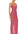 NBD Jahnvi Pink Glitter Maxi Dress - 6 / Red - Dresses