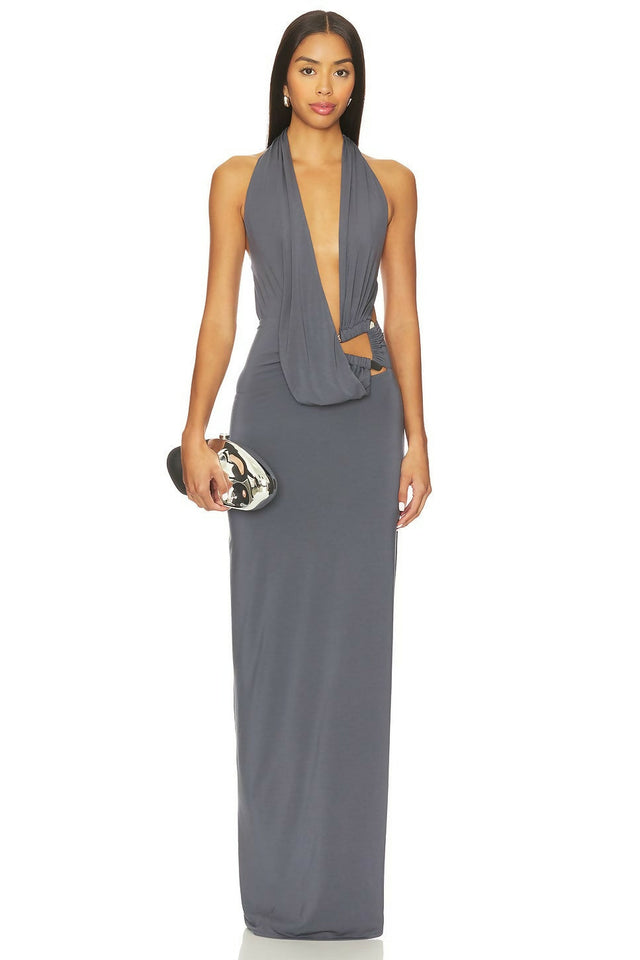 NBD Sabine Gown in Slate Grey - Dresses
