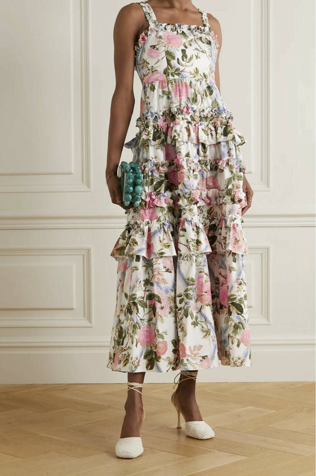 Needle & Thread Hettie Ankle Floral Gown - 12 / Floral - Dresses