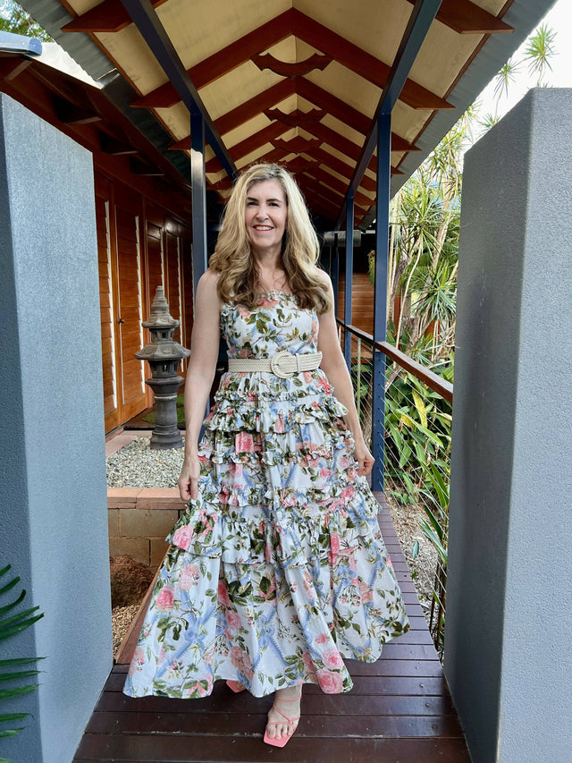 Needle & Thread Hettie Ankle Floral Gown - 12 / Floral - Dresses