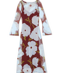 Never Fully Dressed Aria Dress Burgundy & Blue Poppy - 18 / Multi - Dresses