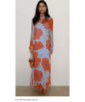 blue poppy mesh dress Never Fully Dressed Aria Mesh Dress in Blue Poppy Size