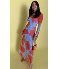 Never Fully Dressed Aria Mesh Dress in Blue Poppy Size 12,14 - Dresses