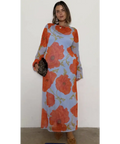 Never Fully Dressed Aria Mesh Dress in Blue Poppy Size 12,14 - Dresses