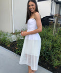 Nicholas The Label Honeycomb Meshball Dress - 8 / White - Dresses