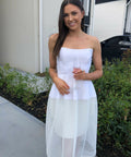 Nicholas The Label Honeycomb Meshball Dress - 8 / White - Dresses