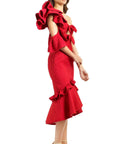 Nicola Finetti Deidre Dress - 10 / Red - Dresses