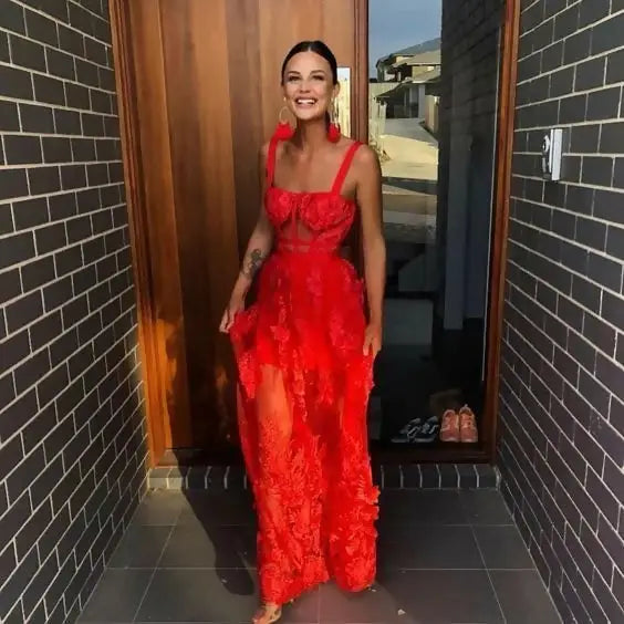 Nicola Finetti Marisol Dress - 6 / Red - Dresses