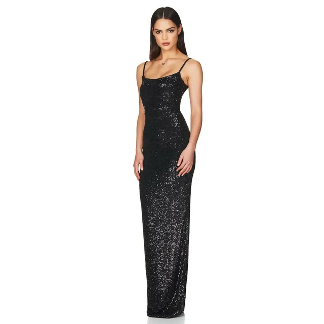 Nookie Lovers Gown - 12 / Black - Dresses