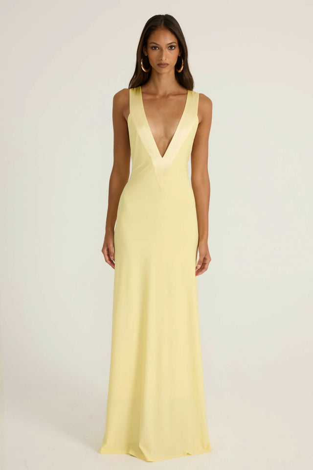 Ance Gria Rosa Gown Yellow Lemon Size 8