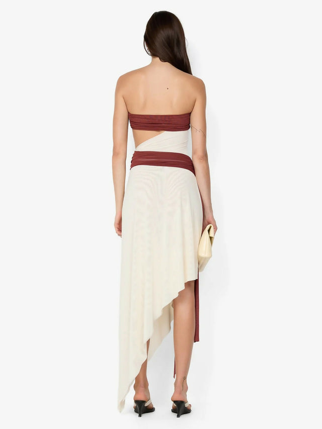 Bec & Bridge Ayla Strapless Dress Butter Cream