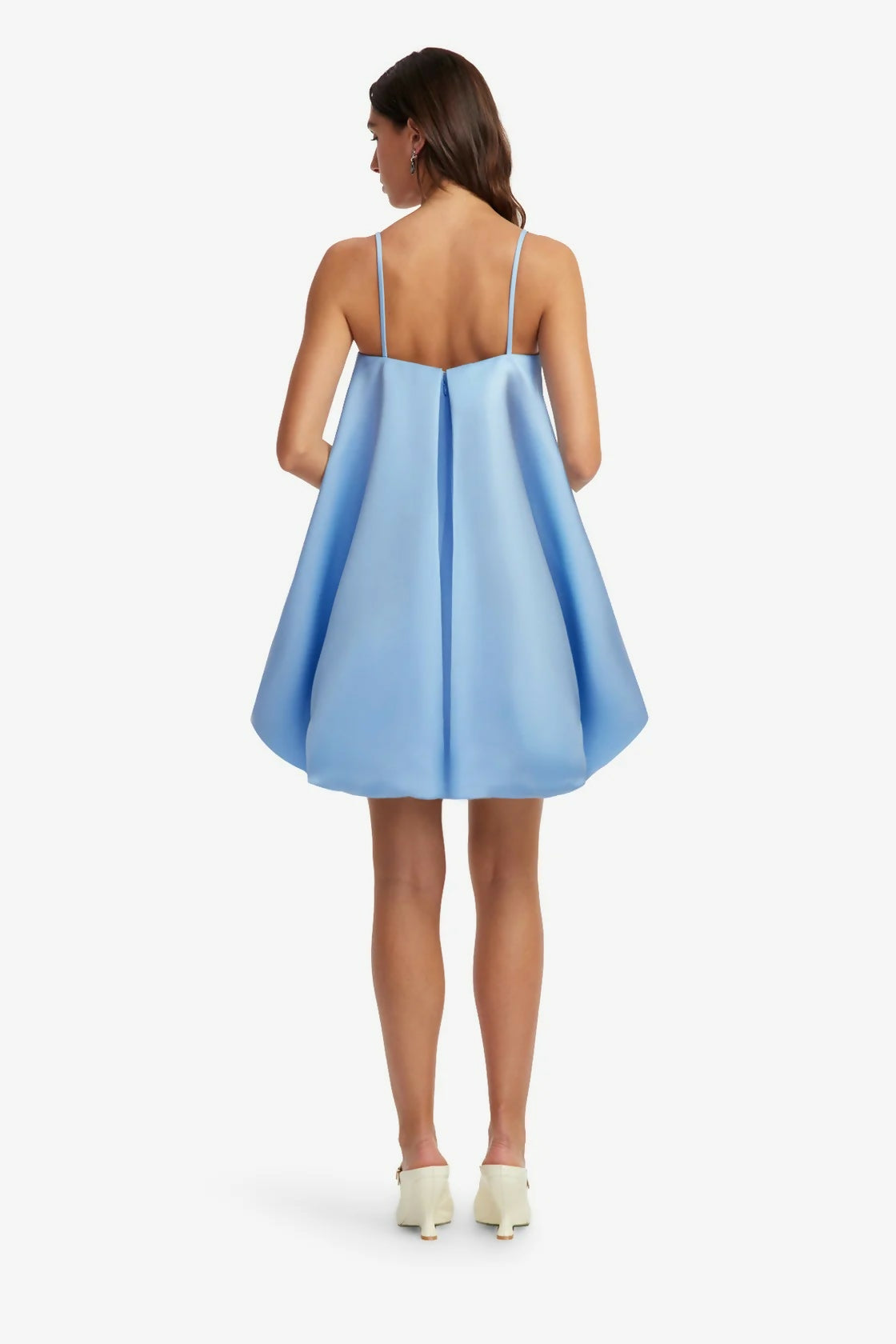 Leo Lin Patsy Appliqué Puff Mini Dress Pastel Blue – view 3