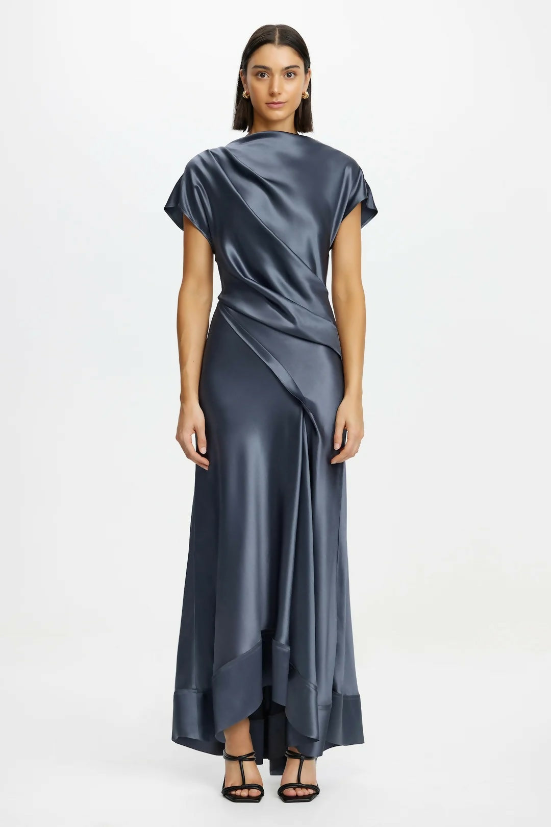 Acler Glatton Maxi Dress - Slate – designer dress hire