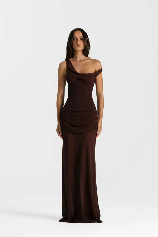 Natalie Rolt Cadence Dress Espresso