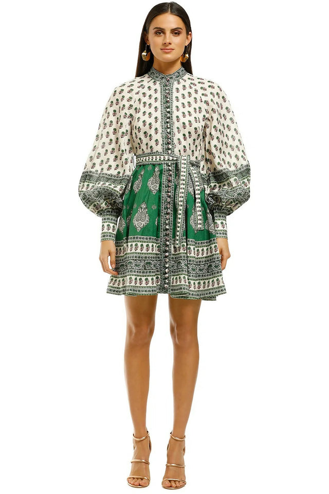 Zimmermann Amari Emerald Buttoned Mini