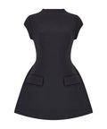 Odd Muse Cap Sleeve Mini - 8 / Black - Dresses